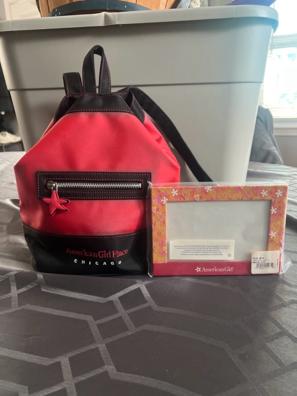 American Girl Place Chicago Star Charm Girl’s Mini Backpack & Photo Frame Set